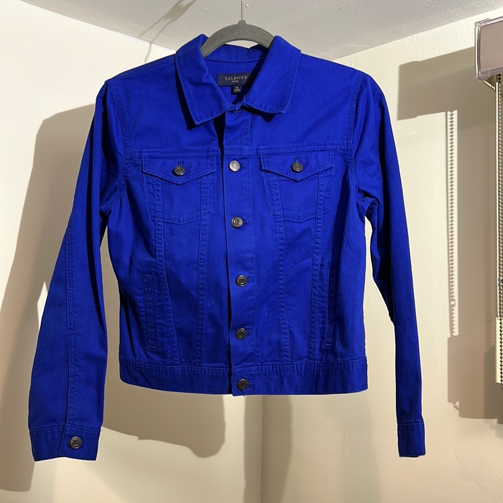Talbots Electric Blue Denim Jacket